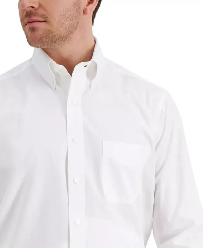 Men's Regular Fit Pinpoint Ko'ylak, Modazone-Oq uchun yaratilgan - 2