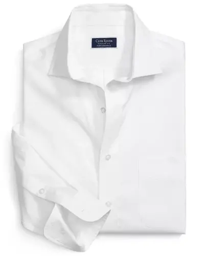 Men's Regular Fit Pinpoint Ko'ylak, Modazone-Oq uchun yaratilgan - 8