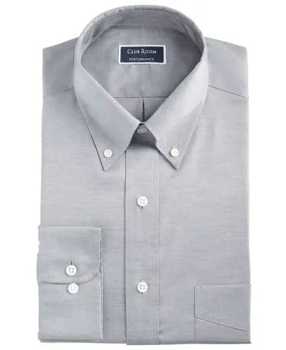 Men's Regular Fit Pinpoint Ko'ylak, Modazone uchun yaratilgan-Kulrang - 7
