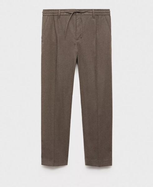 Men's Regular-Fit Pleated Trousers Mink Gray - 5