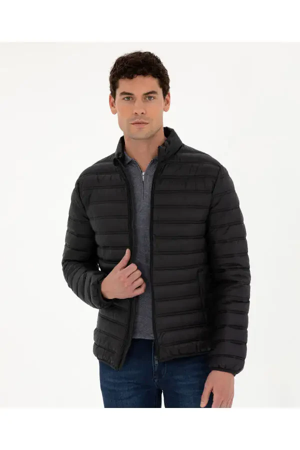 Men's Regular Fit Puffer Jacket - 1