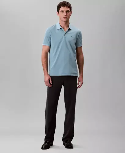 Men's Regular-Fit Smooth Cotton Monogram Logo Polo Shirt - 3