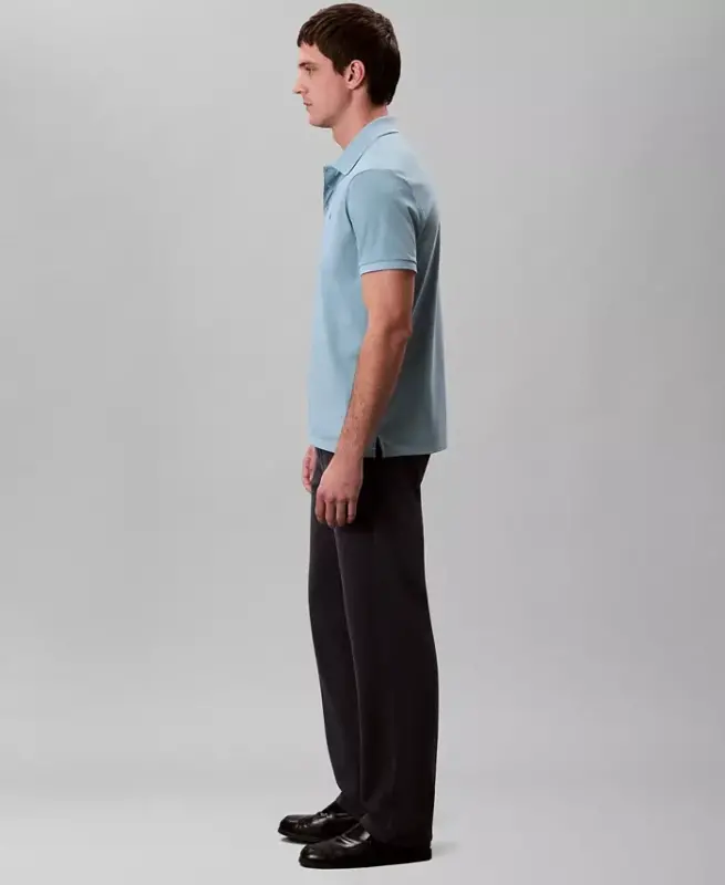 Men's Regular-Fit Smooth Cotton Monogram Logo Polo Shirt - 5