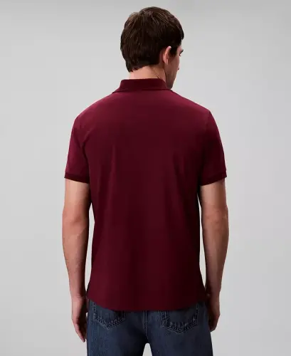 Men's Regular-Fit Smooth Cotton Monogram Logo Polo Shirt - Deep Rouge - 5