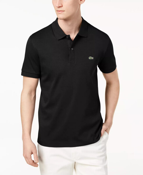 Men’s Regular Fit Soft Touch Short Sleeve Polo Black - 1