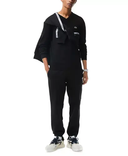 Men's Regular-Fit Solid V-Neck Sweater - 031 - Black 