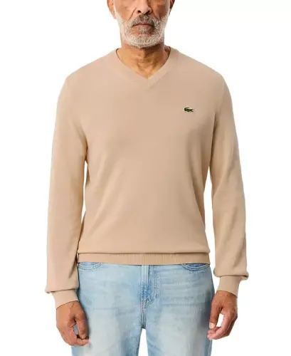 Men's Regular-Fit Solid V-Neck Sweater - 1
