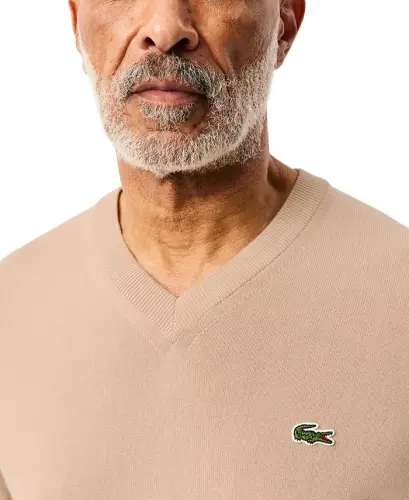 Men's Regular-Fit Solid V-Neck Sweater - 3