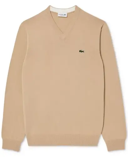 Men's Regular-Fit Solid V-Neck Sweater - 6