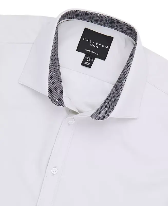 Men's Regular Fit Solid Wrinkle Free Performance Dress Shirt - 1
