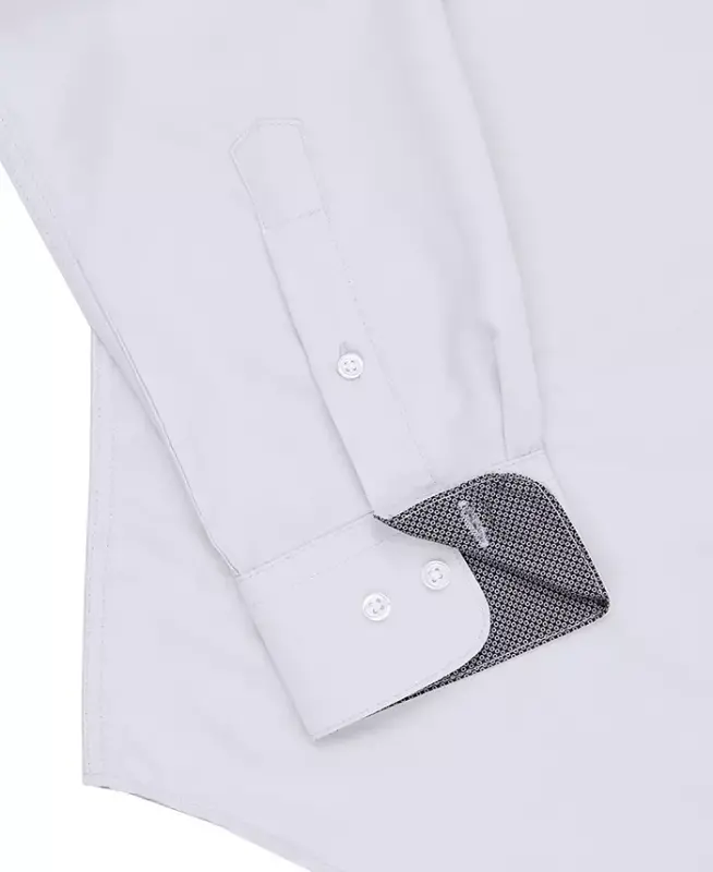 Men's Regular Fit Solid Wrinkle Free Performance Dress Shirt - 5