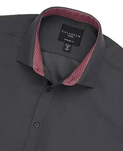 Men's Regular Fit Solid Wrinkle Free Performance Dress Shirt 