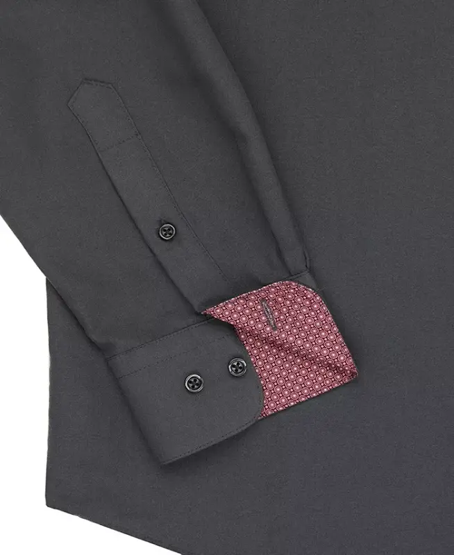 Men's Regular Fit Solid Wrinkle Free Performance Dress Shirt - 5