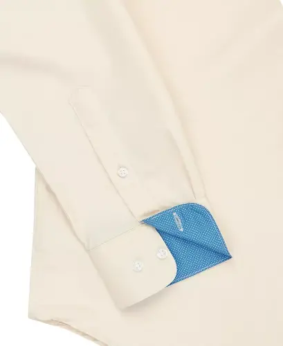 Men's Regular Fit Solid Wrinkle Free Performance Dress Shirt - 5