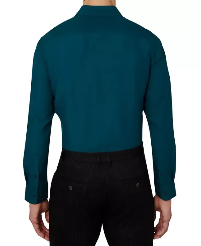 Men's Regular Fit Solid Wrinkle Free Performance Dress Shirt - 3