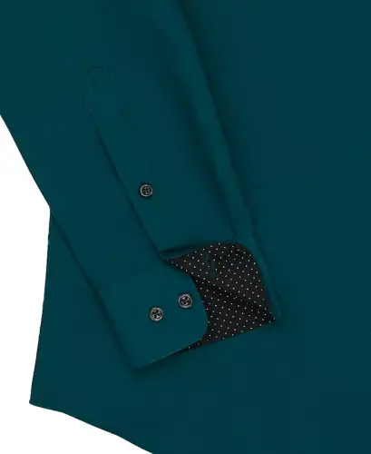 Men's Regular Fit Solid Wrinkle Free Performance Dress Shirt - 5