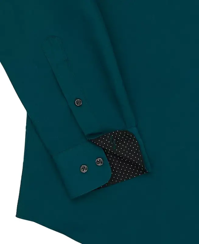 Men's Regular Fit Solid Wrinkle Free Performance Dress Shirt - 5