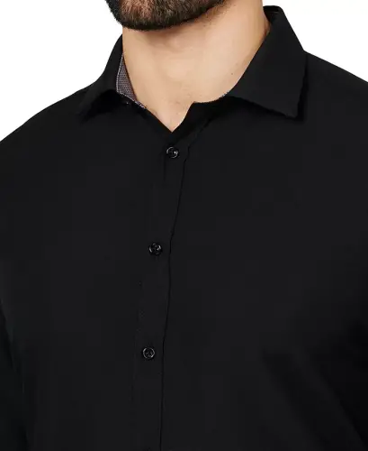 Men's Regular Fit Solid Wrinkle Free Performance Dress Shirt - 4