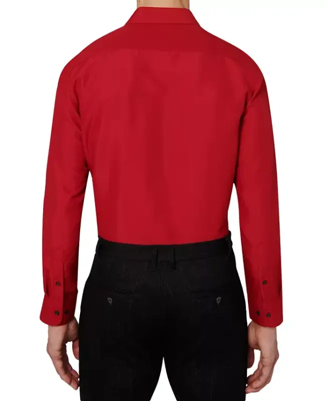 Men's Regular Fit Solid Wrinkle Free Performance Dress Shirt - 3