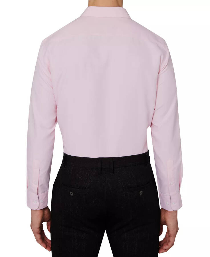 Men's Regular Fit Solid Wrinkle Free Performance Dress Shirt Ballet Pink - 3