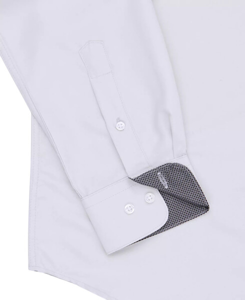 Men's Regular Fit Solid Wrinkle Free Performance Dress Shirt Grey - 5