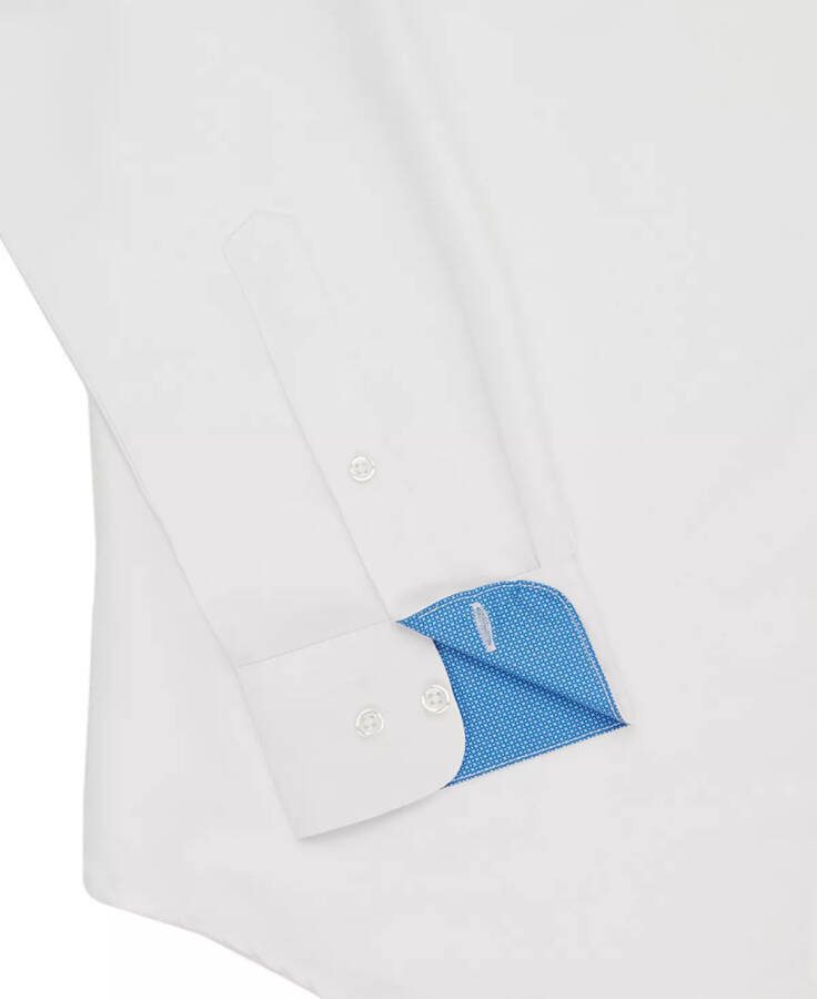 Men's Regular Fit Solid Wrinkle Free Performance Dress Shirt White - 5