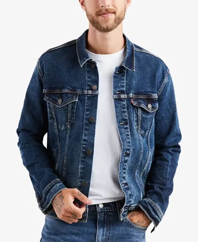 Men's Regular-Fit Stretch Denim Trucker Jacket - Colusa - LEVI'S