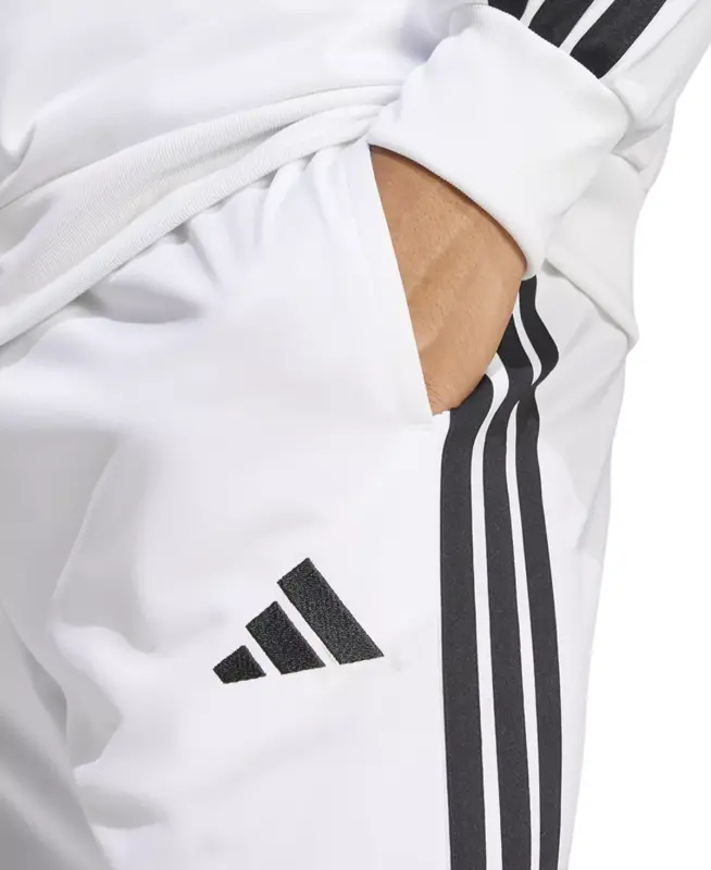 Men's Regular-Fit Tapered Stripe Track Pants-White/blk - 3