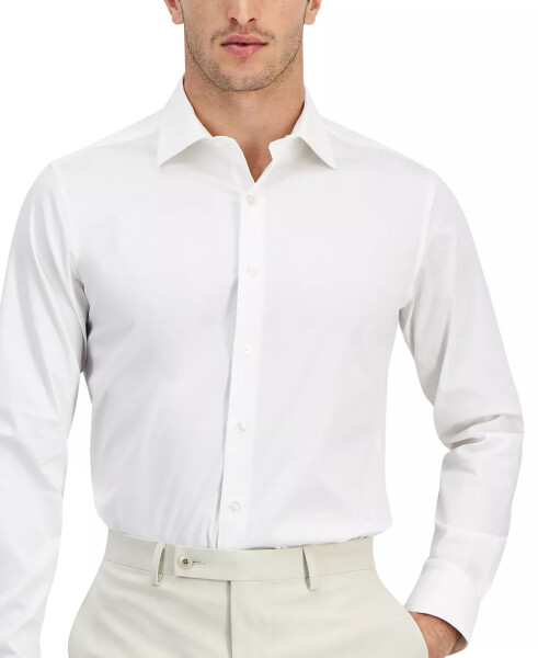 Men's Regular-Fit Temperature Regulating Solid Dress Shirt, Created for Modazone Bright White - 3