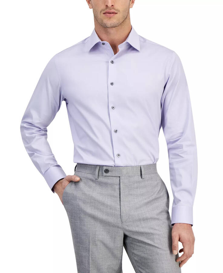 Men's Regular-Fit Temperature Regulating Solid Dress Shirt, Created for Modazone Lilac Whisper - 1