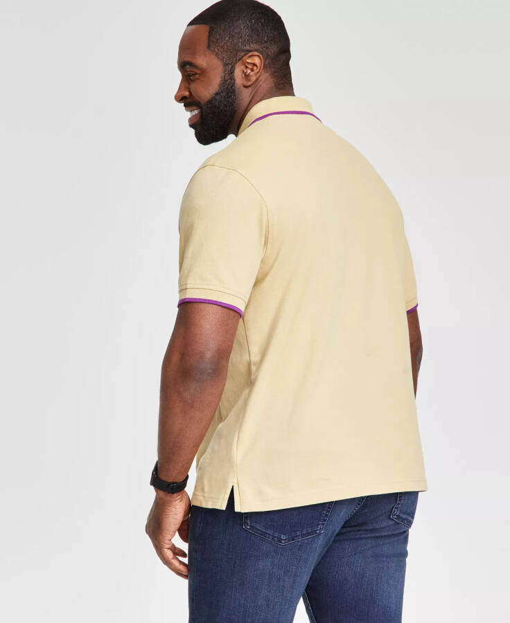 Men's Regular-Fit Tipped Performance Polo Shirt, Created for Modazone Gold - 2