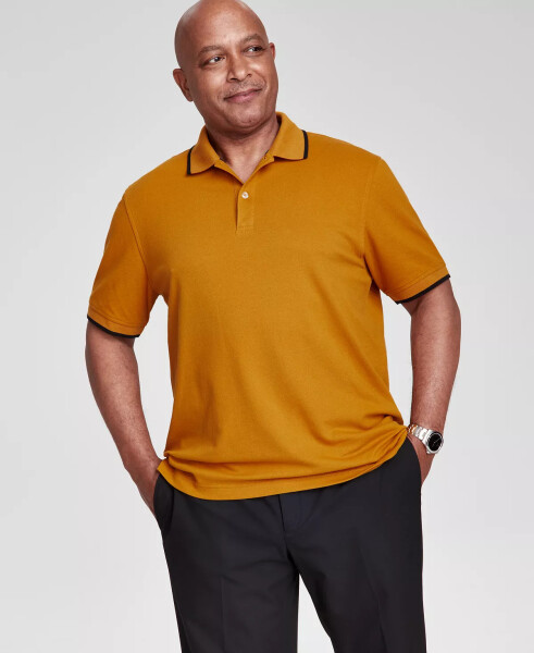 Men's Regular-Fit Tipped Performance Polo Shirt, Created for Modazone Golden - 6