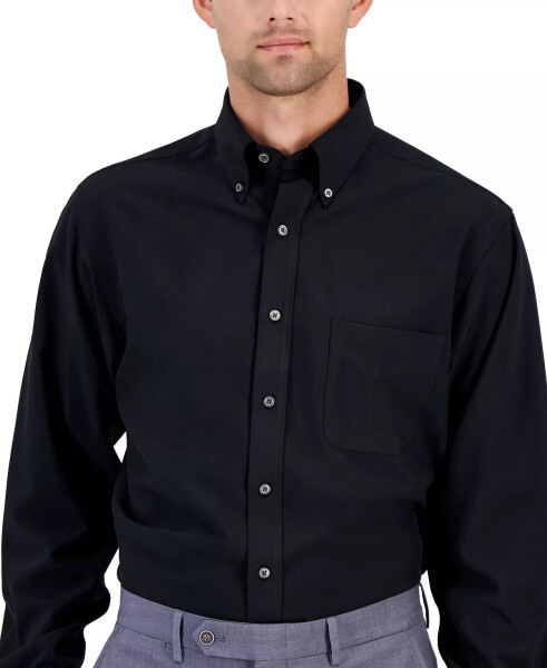 Men's Regular Fit Traveler Dress Shirt, Created for Modazone Deep Black - 8