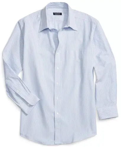 Men's Regular Fit University Stripe Dress Shirt, Created for Modazone-Blue/White - 6