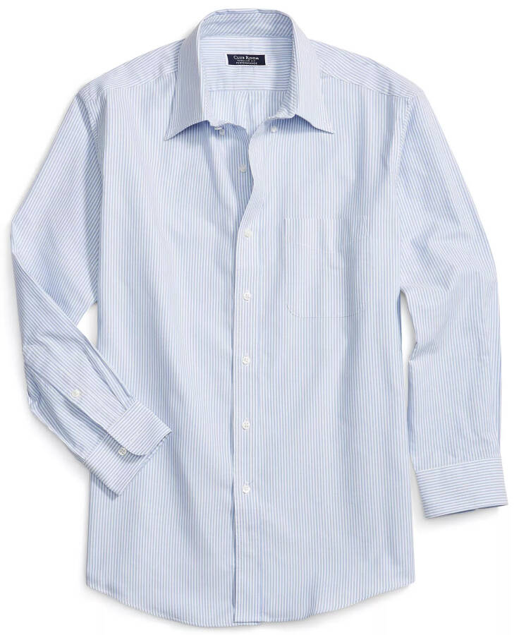 Men's Regular Fit University Stripe Dress Shirt, Created for Modazone Blue/White - 6