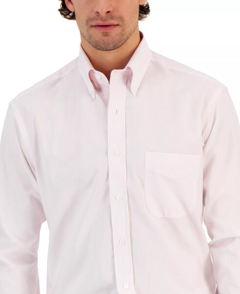 Men's Regular Fit University Stripe Dress Shirt, Created for Modazone Orchid Pink - 9