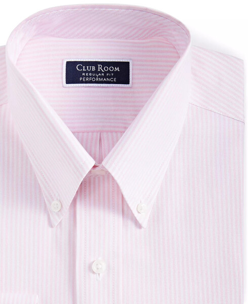 Men's Regular Fit University Stripe Dress Shirt, Created for Modazone Orchid Pink - 5