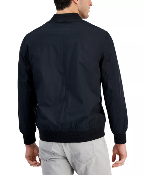 Men's Regular-Fit Water-Resistant Full-Zip Bomber Jacket, Created for Modazone - Deep Black - 6