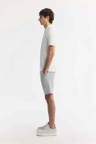 Men's Regular Fit White Pique Polo Shirt A51Y1090-White - 3