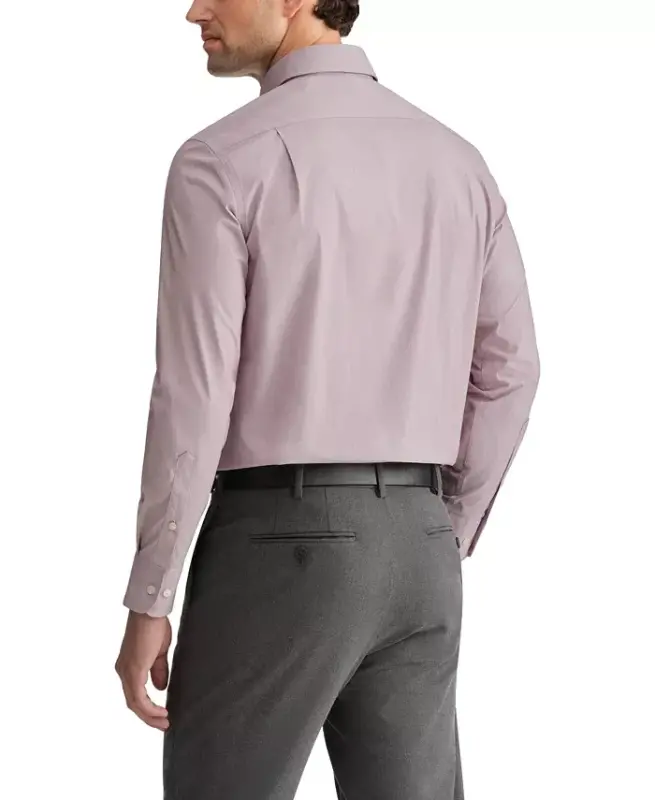 Men's Regular Fit Wrinkle Resistant Stretch Dress Shirt - Dusty Rose - 2