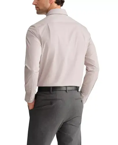 Men's Regular Fit Wrinkle Resistant Stretch Dress Shirt - Khaki - Tommy Hilfiger (1)