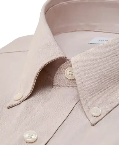 Men's Regular Fit Wrinkle Resistant Stretch Dress Shirt - Khaki - 4