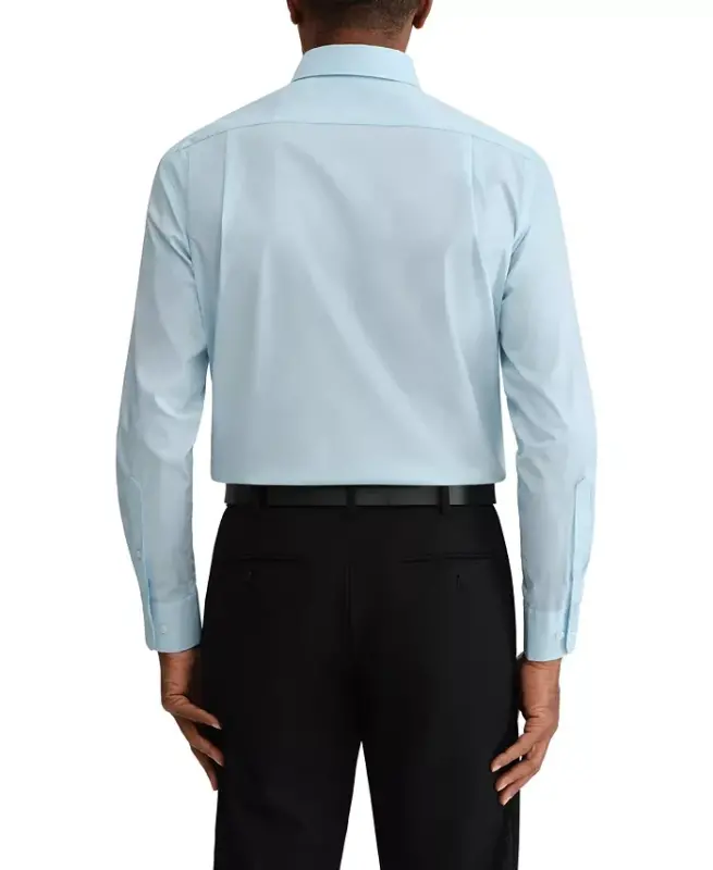 Men's Regular Fit Wrinkle Resistant Stretch Dress Shirt - Mist - 2
