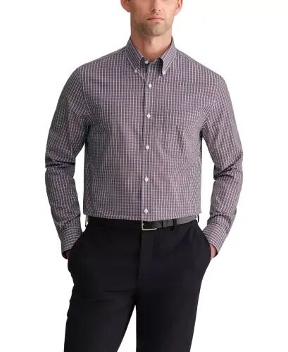 Men's Regular Fit Wrinkle Resistant Stretch Dress Shirt - Red - 1