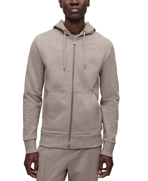 Men's Regular-Fit Zip-Up Hoodie Sweatshirt Medium Beige - 1