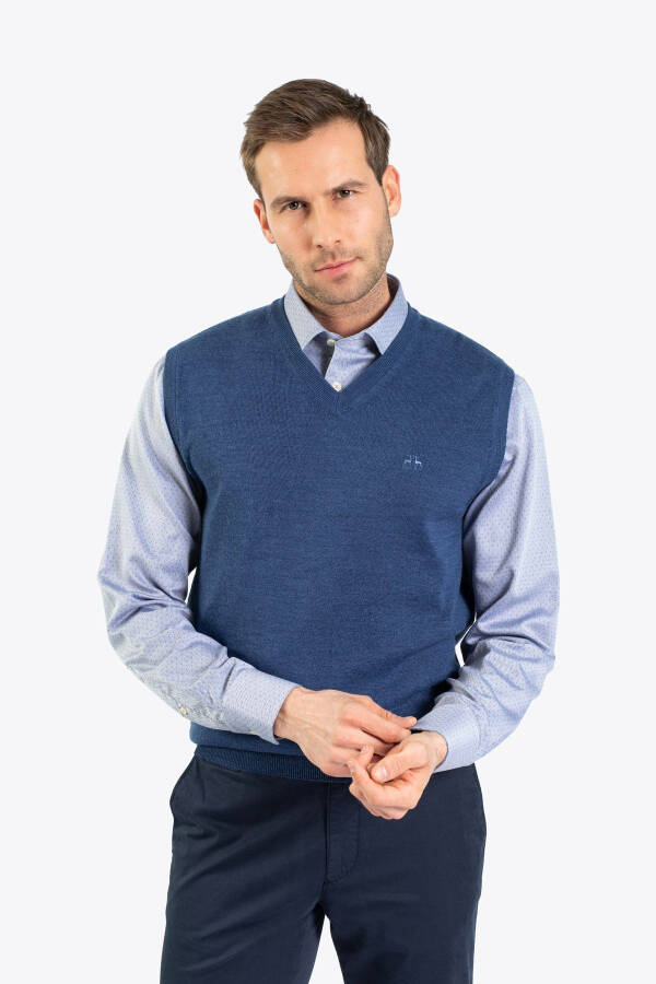 Men's Regular Ribbed Knit Sweater-V45 - 5