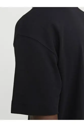 Men's Relaxed Fit Basic T-shirt - 12254412-BLACK - 4