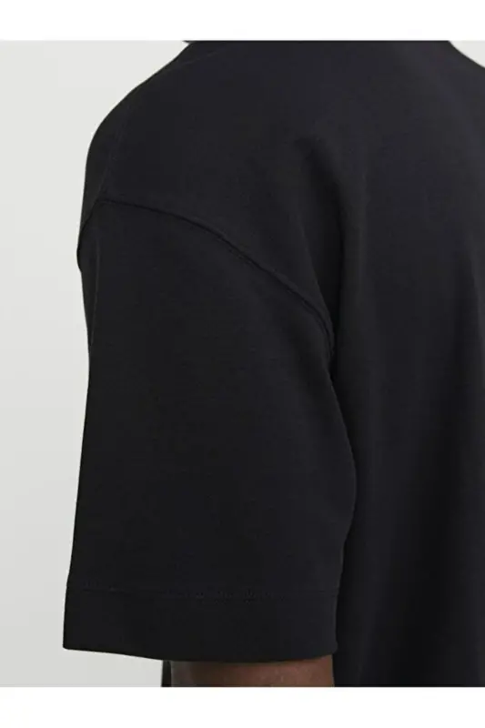 Men's Relaxed Fit Basic T-shirt - 12254412-BLACK - 4