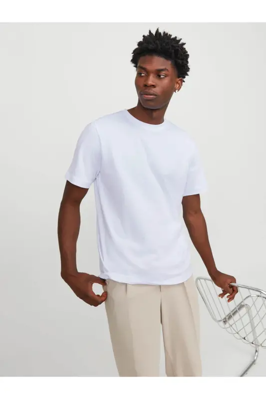 Men's Relaxed Fit Basic T-shirt - 12254412-White - 7