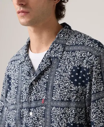 Men's Relaxed-Fit Camp Collar Shirt - Dress Blues - LEVI'S (1)